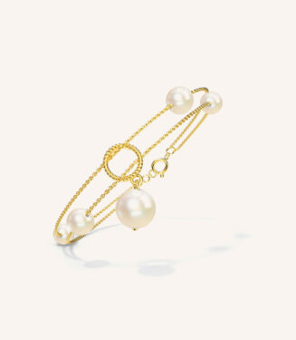 Sally Round Diamond Engagement Gold Bracelet