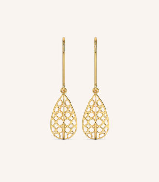 Caratglitz Designer Gold And Diamond Earring