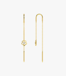 Beebeecraft Gold Plated Threader Earrings
