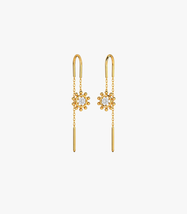 Glitz Glory Diamond Earrings Yellow Gold 14kt