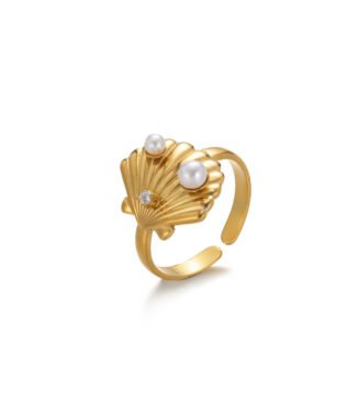 Ocean Vintage Stainless Steel Adjustable Finger Ring For Women