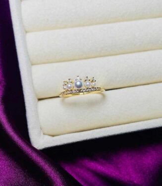 Natural Pearl Crown Finger Ring
