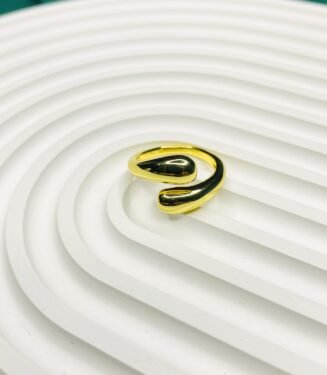 Stainless Steel Geometric Fashion Ring Gold Color