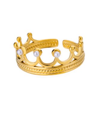 Dream Princess Crown Adjustable Stainless Steel Ring