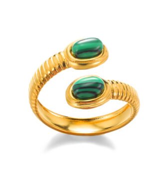 Snake Stainless Steel Finger Ring Gold Color