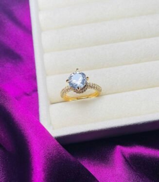 Diamond Cut Stone Finger Ring For Women