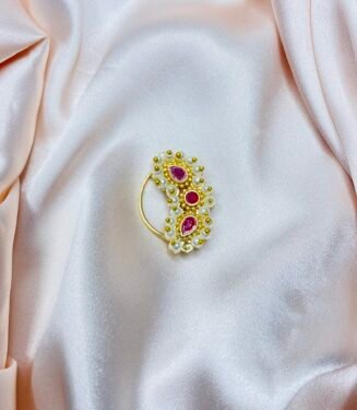 Luxury Wedding Wear Marathi False Nath