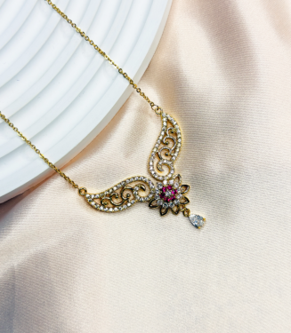 Vintage Gold Color Turkey Style Necklace For Women