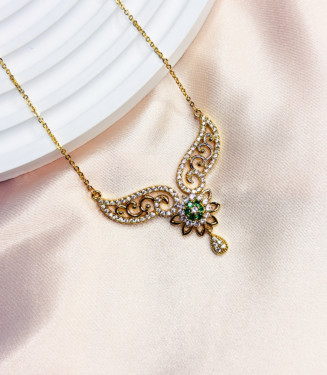 Vintage Green Color Turkey Style Necklace For Women