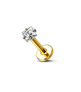 Zircon Stone Square Shape Nose Pin