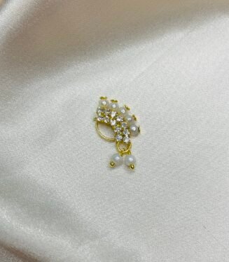 False Nath Marathi Style White Stone