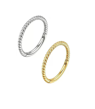 Twisted nose ring 1.2mm Thickness