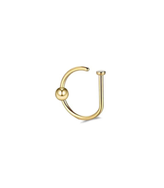 One ball non piercing nose ring - Golden