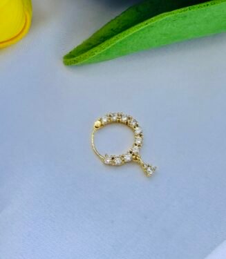 White Stone Golden Color Nose Ring