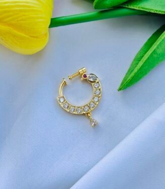 Golden Color Screw Nose Ring For Women
